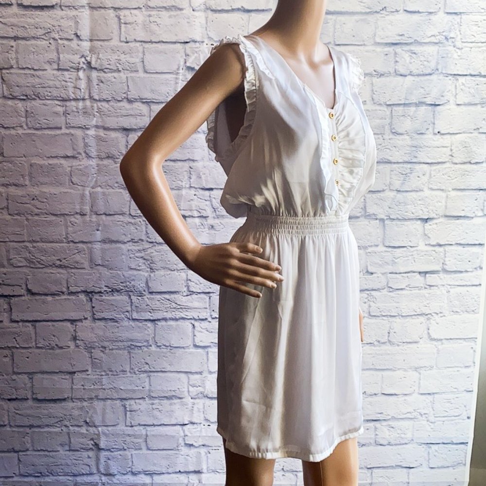 Women's Arden B V-Neck Ruffle Front Dress